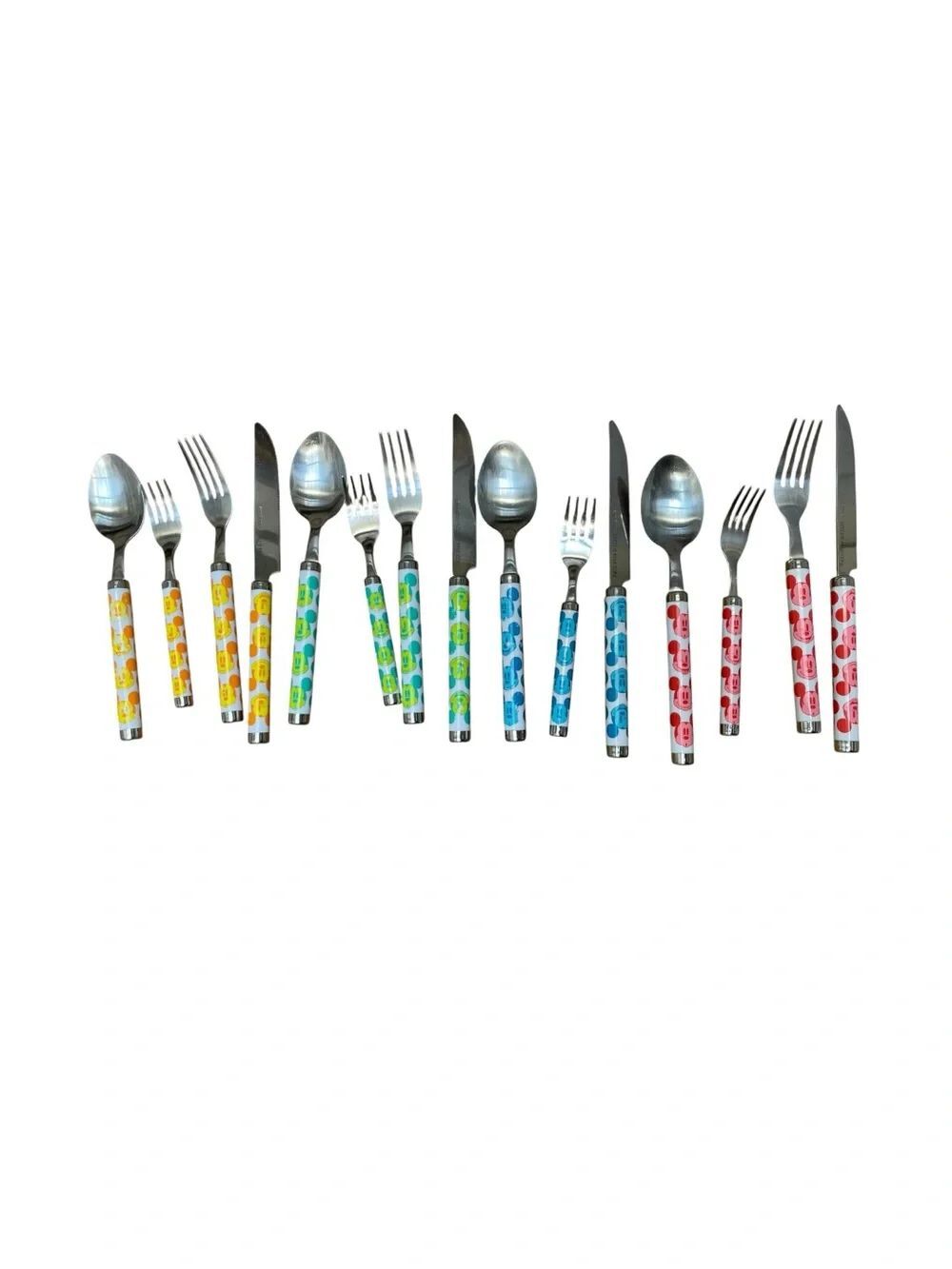 Disney Parks Mickey Mouse Flatware Lot Colorful Silverware Utensils 15 Pc